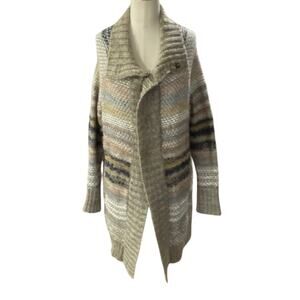 ELLEN REYES Cozy Multicolor Knit Cardigan Sweater Size medium